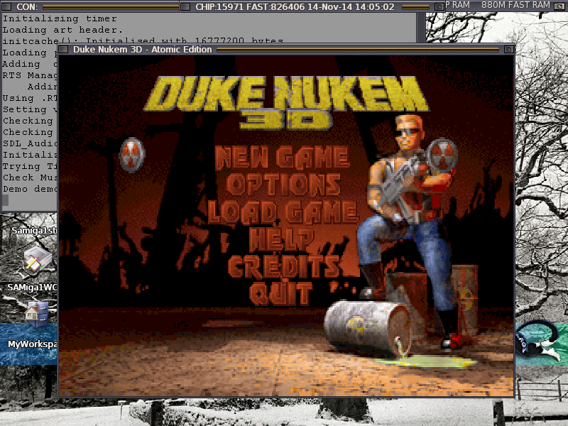Duke Nukem 3D on AROS
