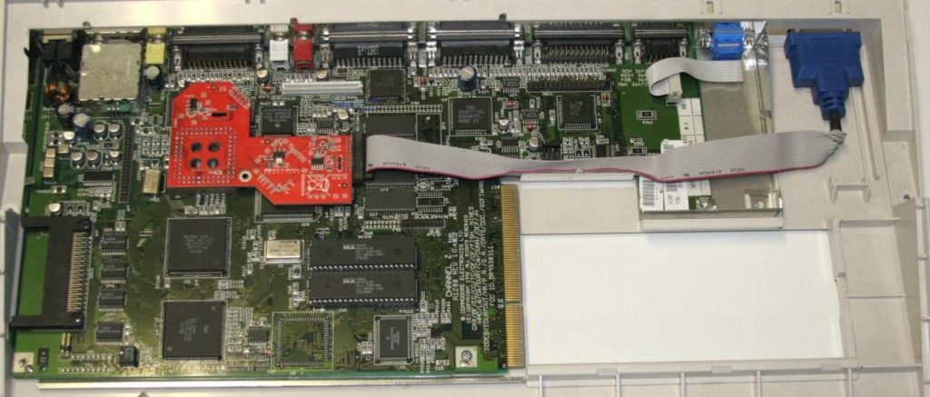 Indivision AGA mk2 inside an Amiga 1200