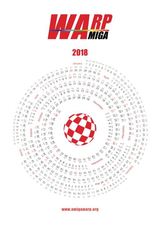Amiga Calendar for 2018