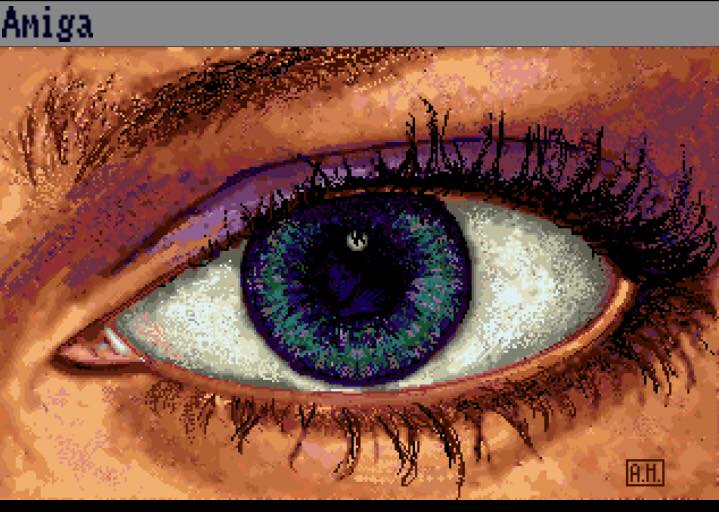 DPaint Beautiful Eye Drawing on Amiga