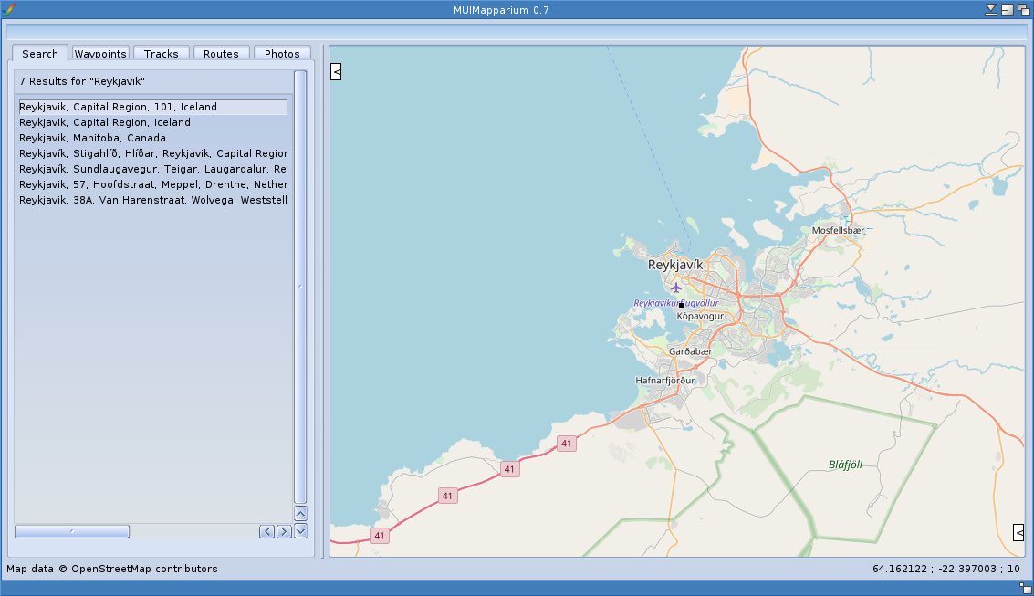 OpenStreetMap viewer app MUIMapparium 0.7 for AmigaOS