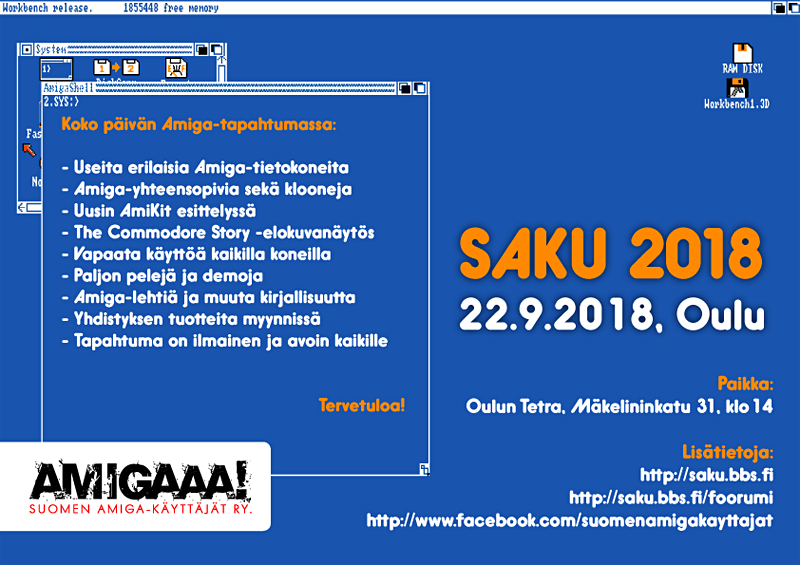 Amiga Xtravaganza List at Saku 2018 Amiga User Group event in Finland