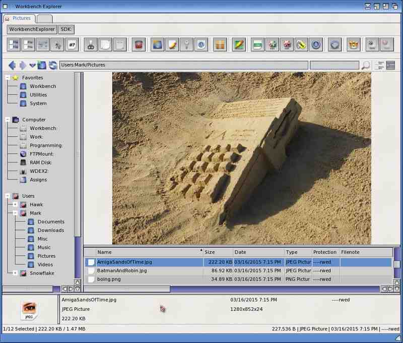 workbench explorer shot AmigaOS 4