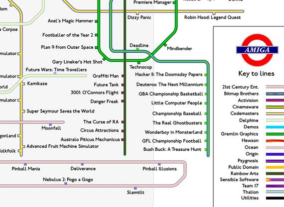 The London Amiga Underground Tube map