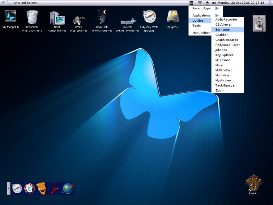 Review of AppLauncher for MorphOS A New desktop Tool for the Screenbar