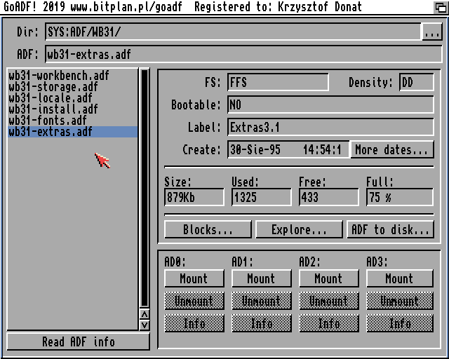 Read and Make Amiga Disk Format with GoADF like a Pro