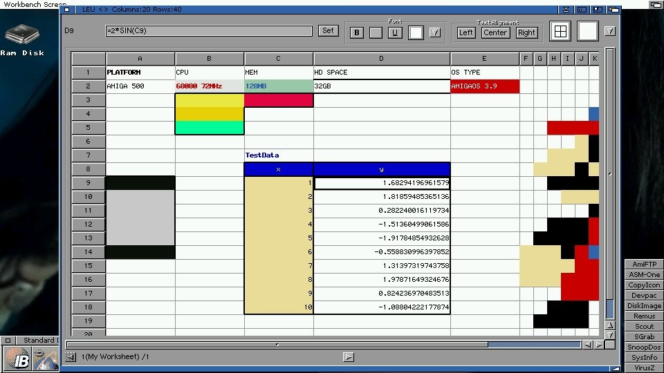 Leu is the New Spreadsheet app for Amiga