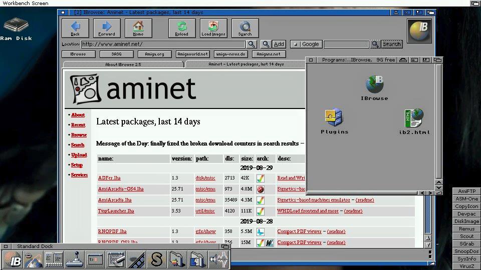 IBrowse 2.5 is out for Classic and Nextgen AmigaOS