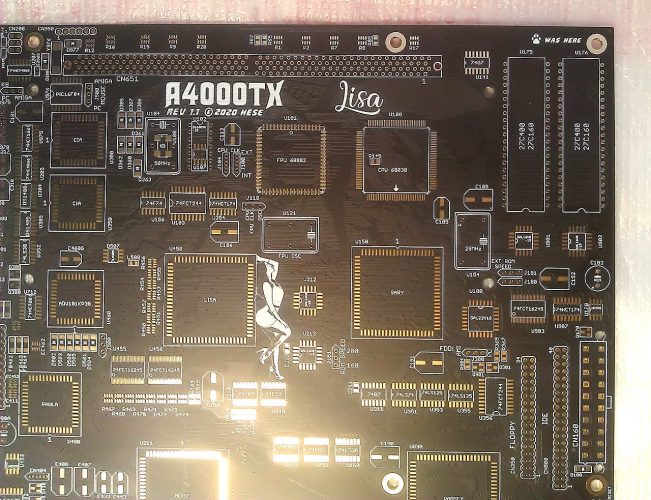 amiga i/o backplate for new lisa amiga 4000TX mainboard