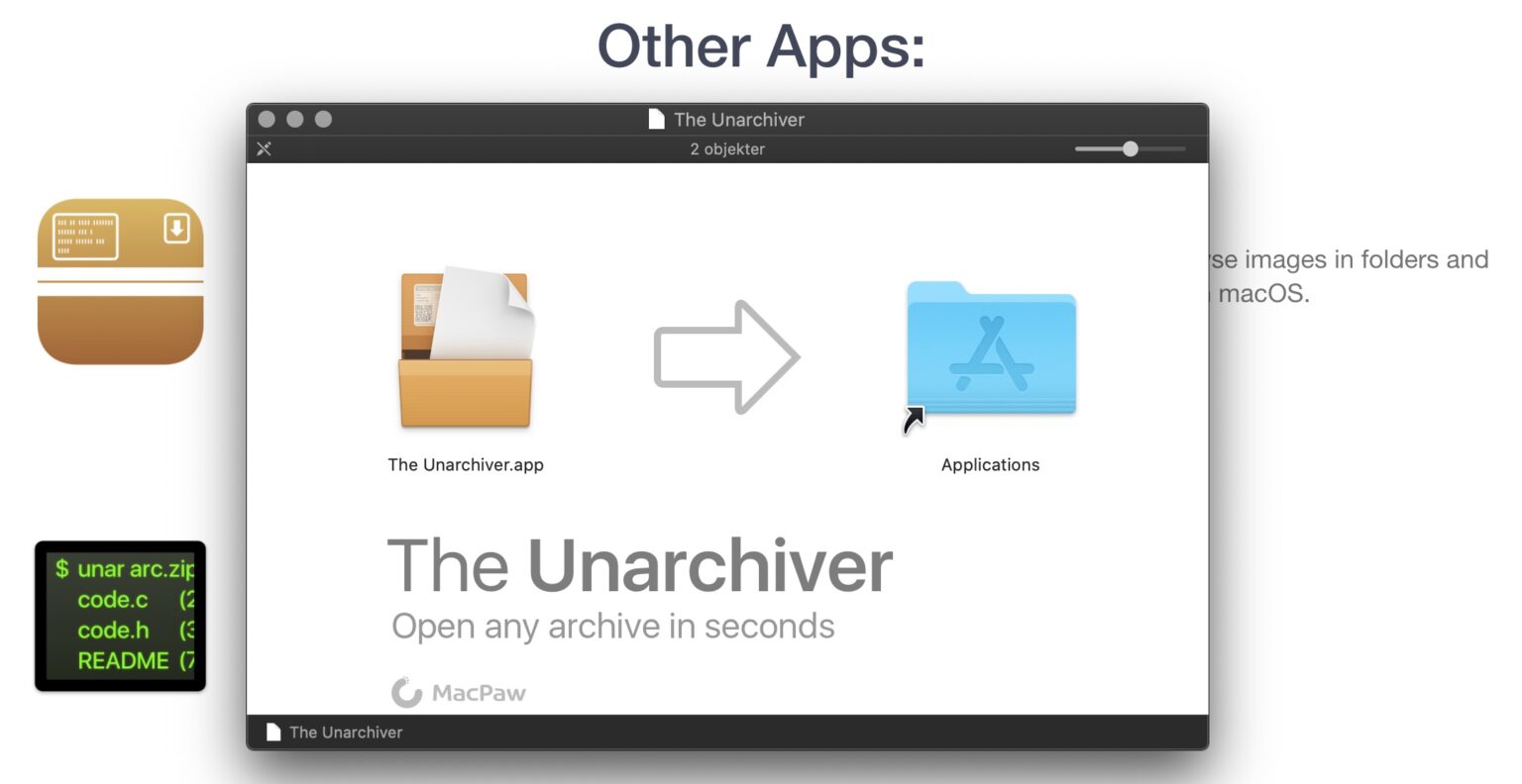 The Unarchiver. Unarchiver for Android. Support ton