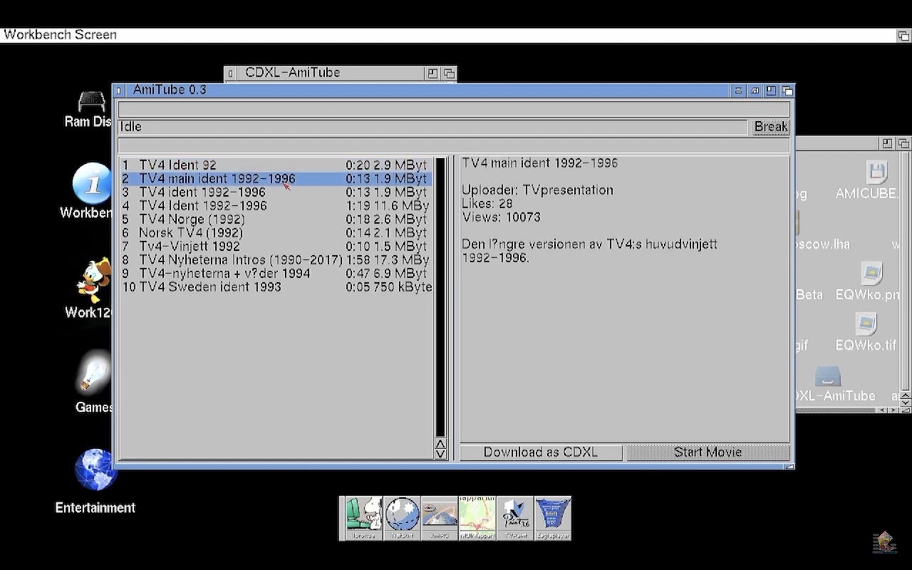 Get YouTube Clips for Your Amiga