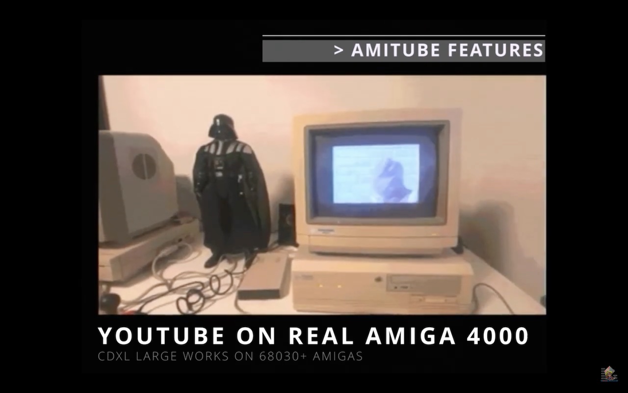 AmiTube on a real Amiga 4000 040 playing CDXL Large